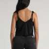 Top Tiras Negro Brillo
