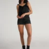Top Tiras Negro Brillo