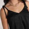 Top Tiras Negro Brillo
