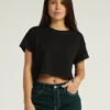 Camiseta Crop Negro Basico