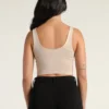 Top Tiras Beige Básico
