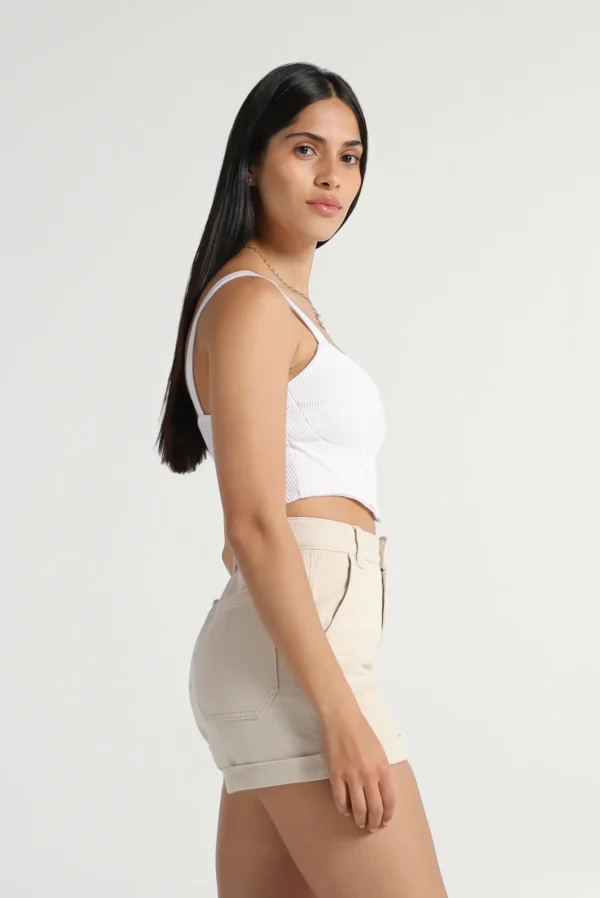 Top Tiras Blanco Cortes
