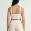 Top Tiras Blanco Cortes