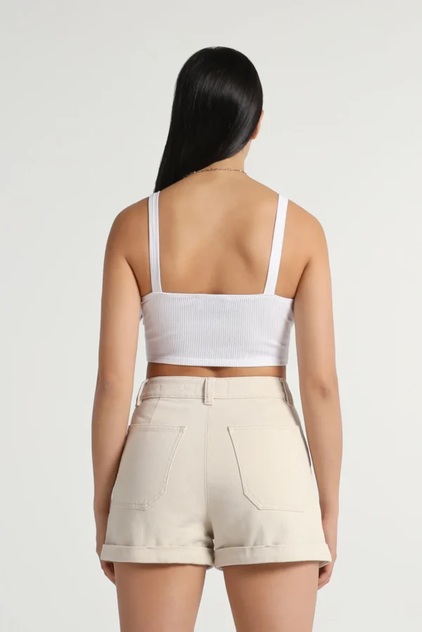 Top Tiras Blanco Cortes