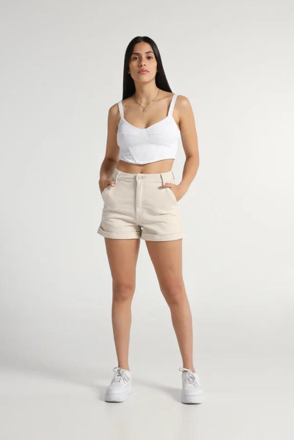 Top Tiras Blanco Cortes